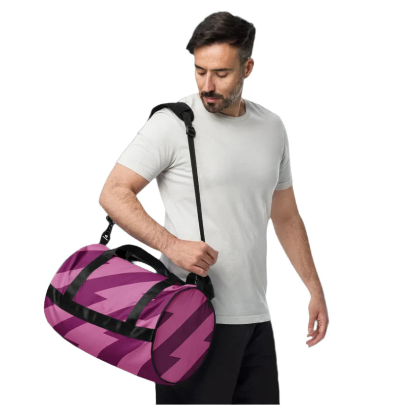 Flashlight Purple Gym Bag 6