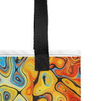 The Abstract Colorful Tote Bag Natural Cotton Handle Material 2
