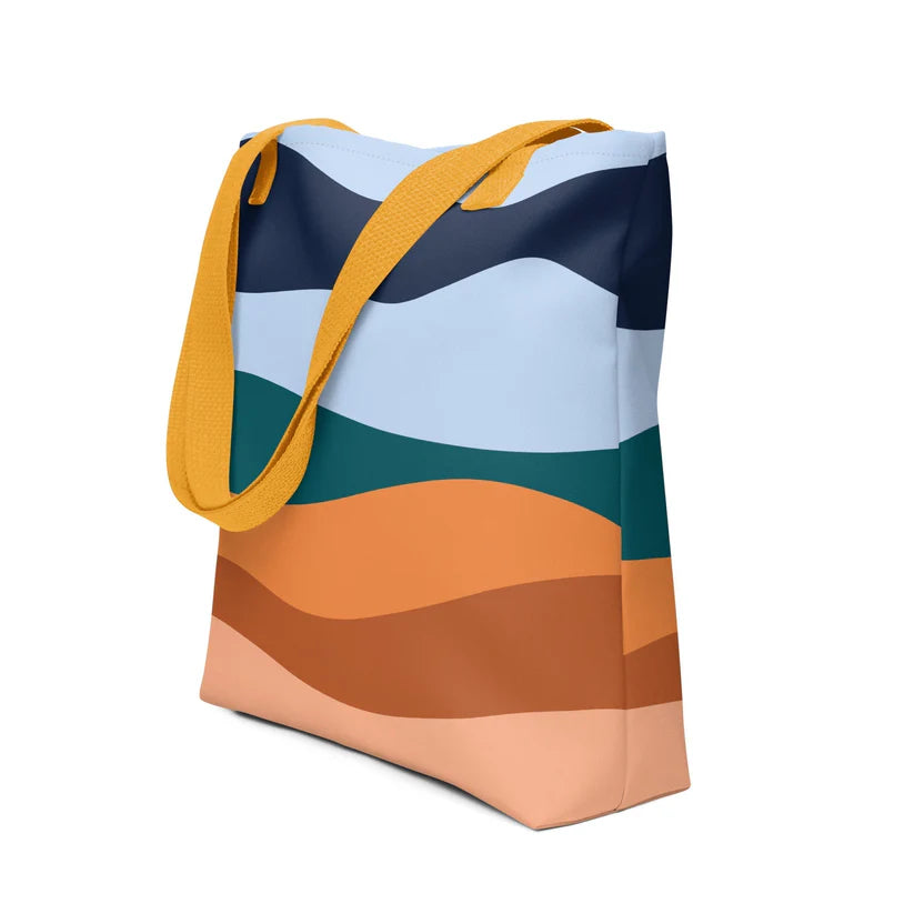 The Sandbeach Orange Pattern Tote Bag 2