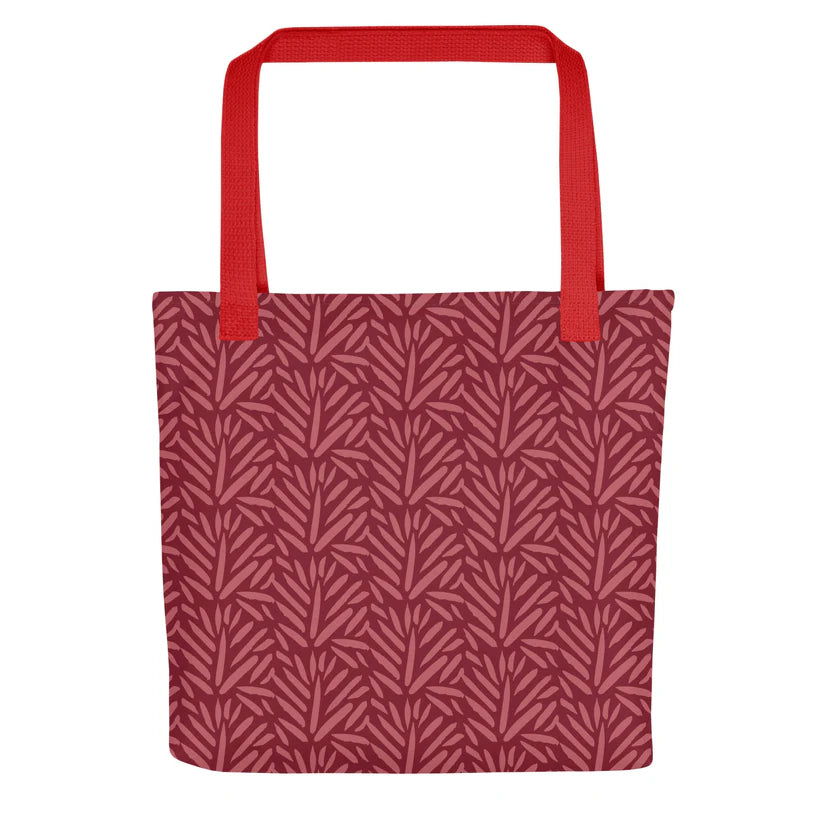 The Red Grass Tote Bag