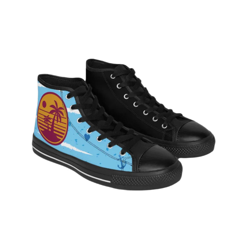 Blue sailing pattern Sneakers 4