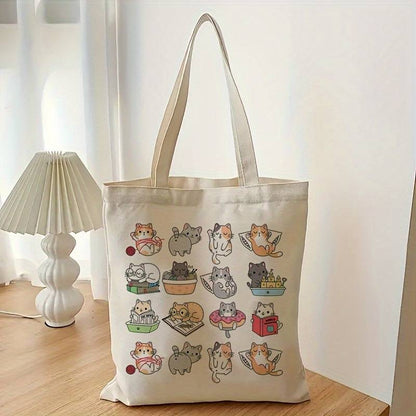 The Cat Cartoon Pattern Tote Bag