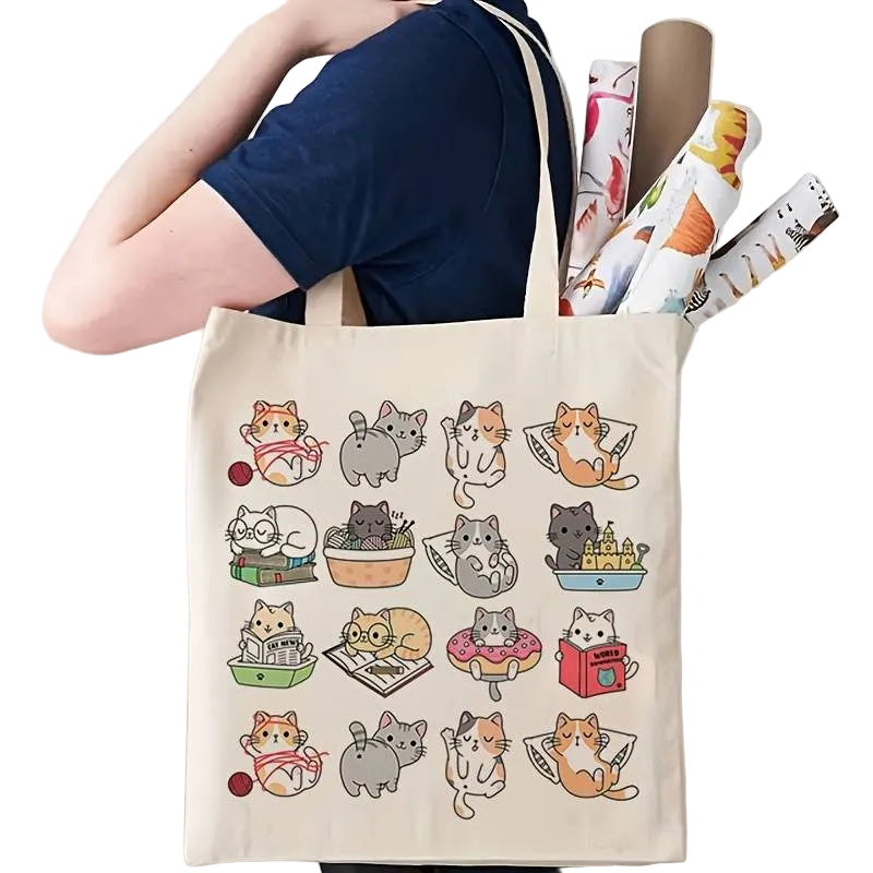 The Cat Cartoon Pattern Tote Bag