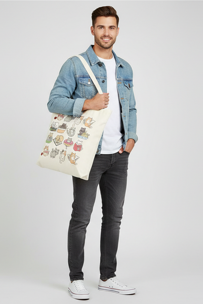 The Cat Cartoon Pattern Tote Bag