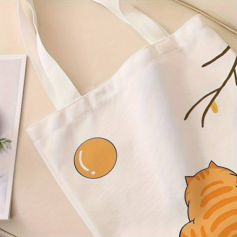 The Orange Cat Pattern Tote Bag