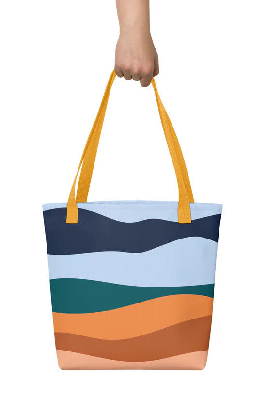 The Sandbeach Orange Pattern Tote Bag
