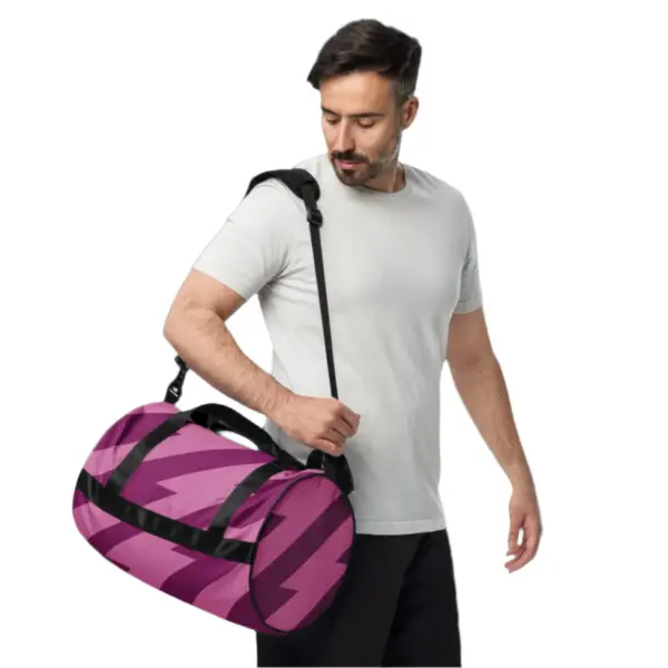 Flashlight Purple Gym Bag - Image 2