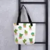 The Cactus Tote Bag in White Color - Image 2
