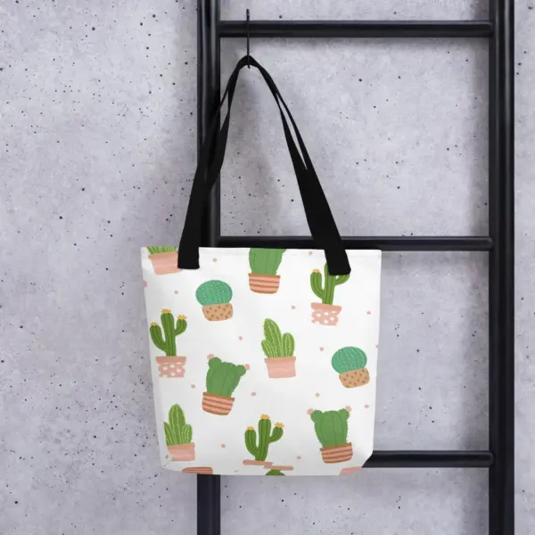 The Cactus Tote Bag in White Color - Image 2